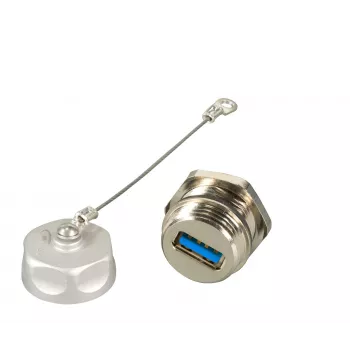 EFB Elektronik USB 3.0 IP67 doorvoerkoppeling type A bus / type A bus