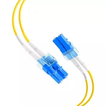 EFB Elektronik IPL-DF-LCULCU-2-0050 OS2 duplex LC/UPC naar LC/UPC glasvezel-patchkabel, 0,5 m, geel, LSZH