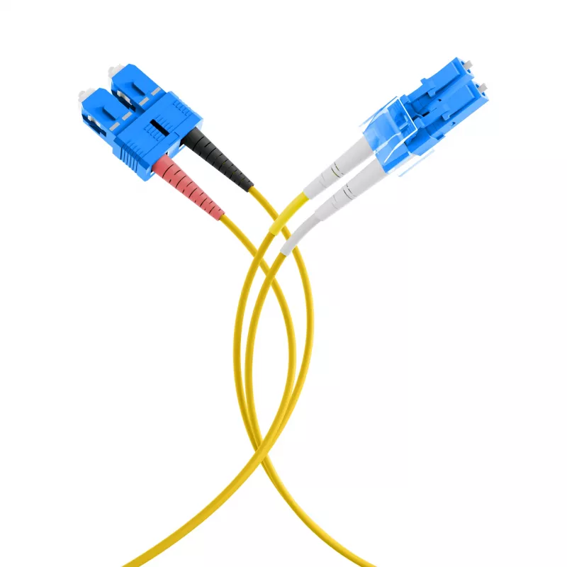 EFB Elektronik IPL-DF-LCUSCU-2-0200 duplex OS2 singlemode glasvezel-patchkabel, LC/UPC naar SC/UPC, 2 m, geel, LSZH