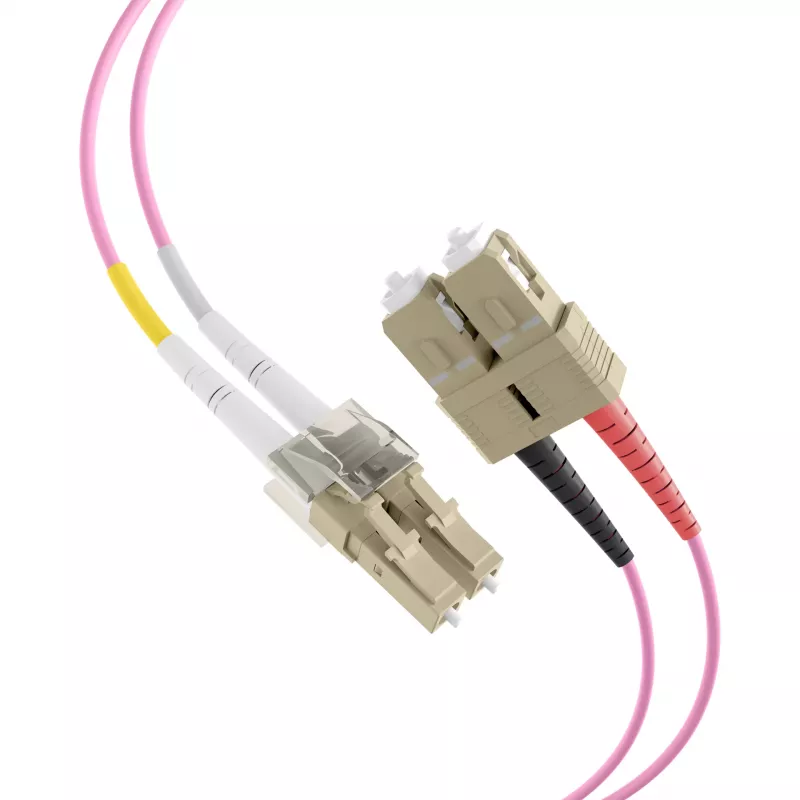 EFB Elektronik IPL-DF-LCUSCU-4-0200 - 2 m - OM4 - LC - SC glasvezel-patchkabel