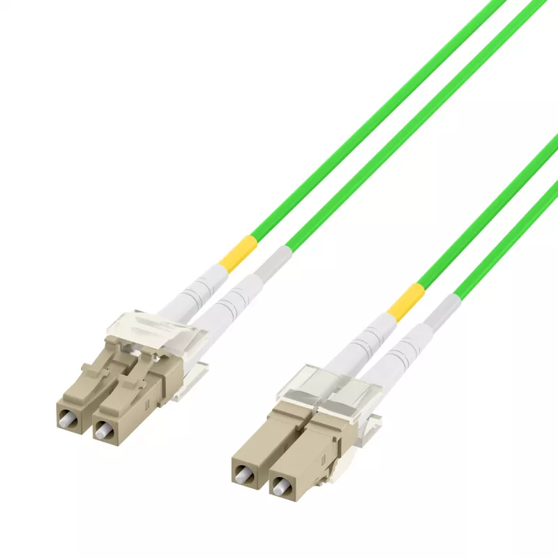 EFB Electronics IPL-DR-LCULCU-5-0050 glasvezel-patchkabel, OM5, LC/UPC naar LC/UPC, 0,5 m, LSZH, limoengroen