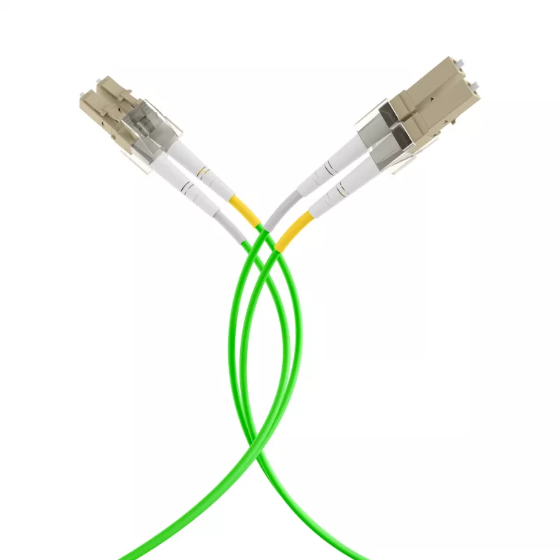 EFB Elektronik IPL-DR-LCULCU-5-1000 duplex patchkabel OM5 LC/UPC naar LC/UPC 10 m LSZH limoengroen
