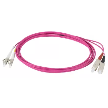 EFB Elektronik IPL-DR-LCUSCU-4-0750 glasvezel-patchkabel, 7,5 m, OM4, LC naar SC, duplex, LSZH