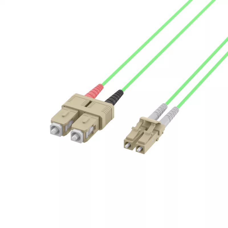 EFB Elektronik IPL-DR-LCUSCU-5-0100 glasvezel-patchkabel, 1 m, OM5, LC naar SC, simplex, LSZH, limoengroen