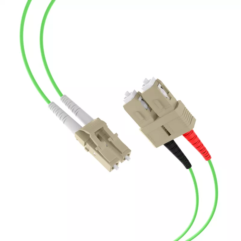 EFB Elektronik IPL-DR-LCUSCU-5-1000 glasvezel-patchkabel, OM5, LC-SC, 10 m, LSZH, limoengroen