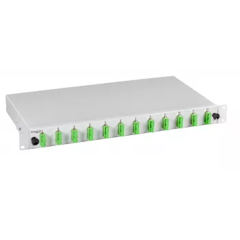 EFB Electronics uitschuifbare splicebox SC 24 pigtails offset 12 koppelingen OM3
