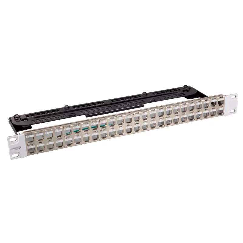 EFB Electronics verdeelpanel 19 inch 48-poorts 1U voor slimline-modules metaalkleur