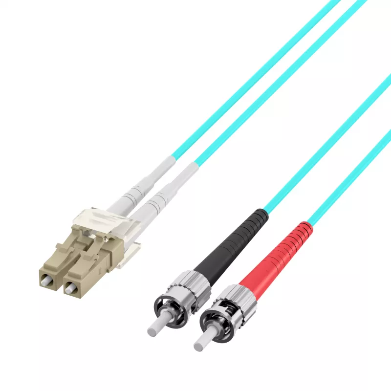EFB Elektronik O0313.35 glasvezel-patchkabel, OM3, 35 m, LC-ST, duplex, LSZH, aqua
