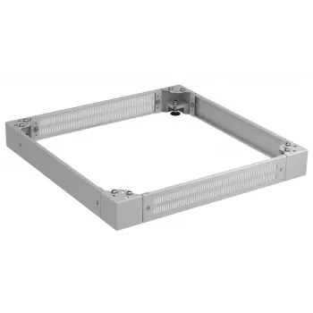 EFB Elektronik PRO serie sokkel 800x800 mm, hoogte 100 mm, geperforeerd, lichtgrijs (RAL 7035)