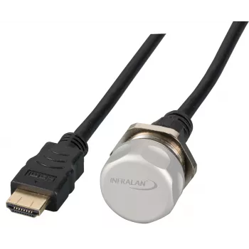 EFB Elektronik IP67 HDMI-inbouwbus, M25, HDMI A-A female-male, servicepoort, borgkoord, 1,0 m