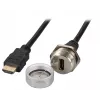 EFB Elektronik IP67 HDMI-inbouwbus, M25, HDMI A-A female-male, servicepoort, borgkoord, 1,0 m