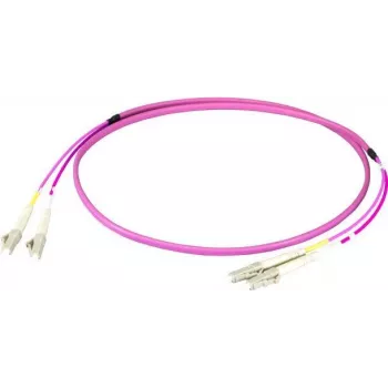 EFB Elektronik duplex jumper LC-LC 50/125 µm OM4 LSZH Erika Violet flat twin 3x5mm 25m