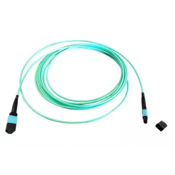EFB Elektronik MTP female op MTP female 12-vezel OM3 multimode glasvezel-patchkabel, LSZH, aqua, type A, 15 m