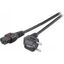 EFB Elektronik stroomkabel CEE7/7 haaks 90° - C13 180° IEC Lock zwart 5,0 m