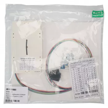 EFB voorgemonteerde lascassette met kleurgecodeerde pigtails LC/APC OS2 - 0,8 m