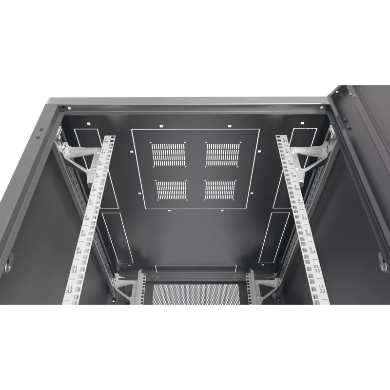 EFB Elektronik PRO 42HE serverrack 800x1000 mm lichtgrijs RAL7035 geperforeerde dubbele deur voor/achter
