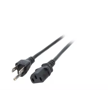 EFB EK490.1,8V2 netsnoer, Japan type B naar IEC C13, 1,8 m, zwart