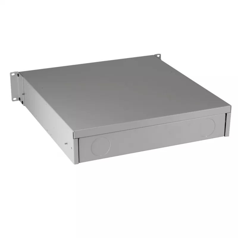 EFB Elektronik 19 inch 2U afsluitbare toetsenbord- en documentlade RAL 7035