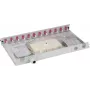 EFB-Elektronik B71901L12OM4 LC lasbox OM4 multimode 12 pigtails 6 adapters uitschuifbaar vak 19 inch rackmontage grijs violet