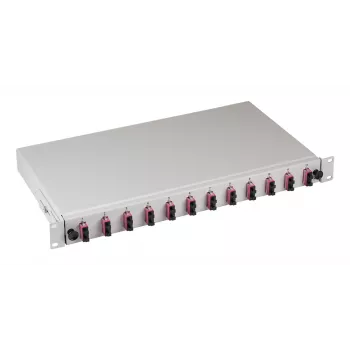 EFB Elektronik lasbox SC 50/125 µm OM4 uitschuifbaar, 24 pigtails offset / 12 koppelingen