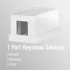 EFB Electronics keystone-aansluitdoos, 1 poort, opbouw, zuiver wit, lege behuizing