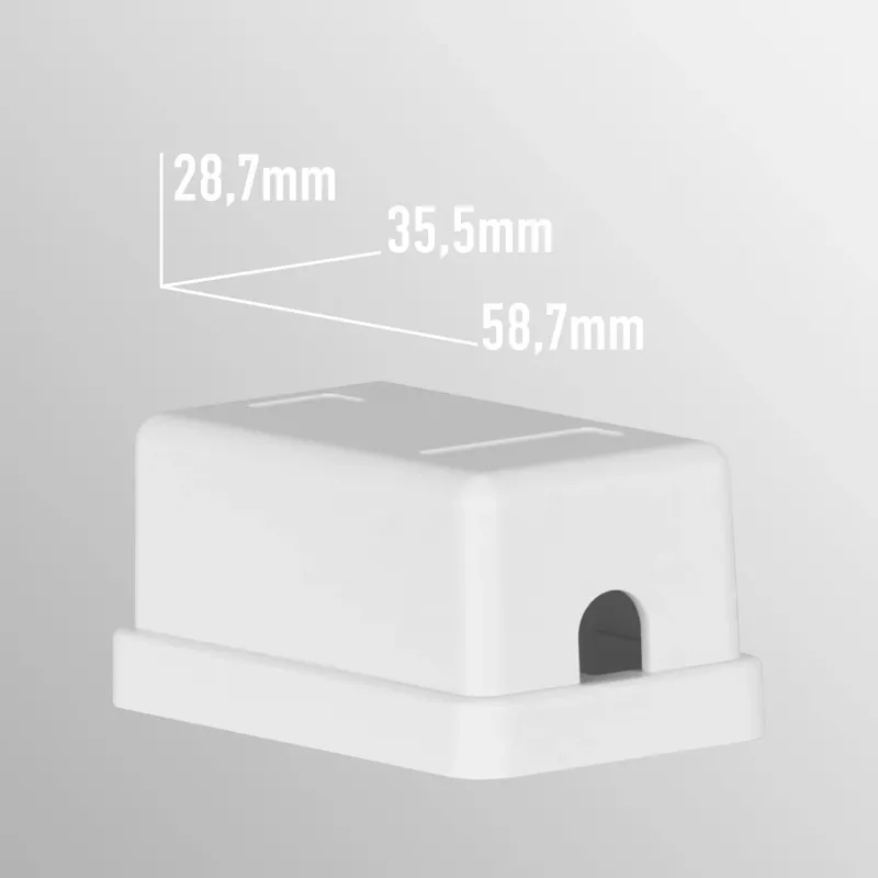 EFB Electronics keystone-aansluitdoos, 1 poort, opbouw, zuiver wit, lege behuizing