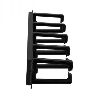 EFB ELEKTRONIK 19 inch 1U kabelmanagementpaneel met 4 doorvoeren en 5 kunststofhouders, RAL 9005 diepzwart