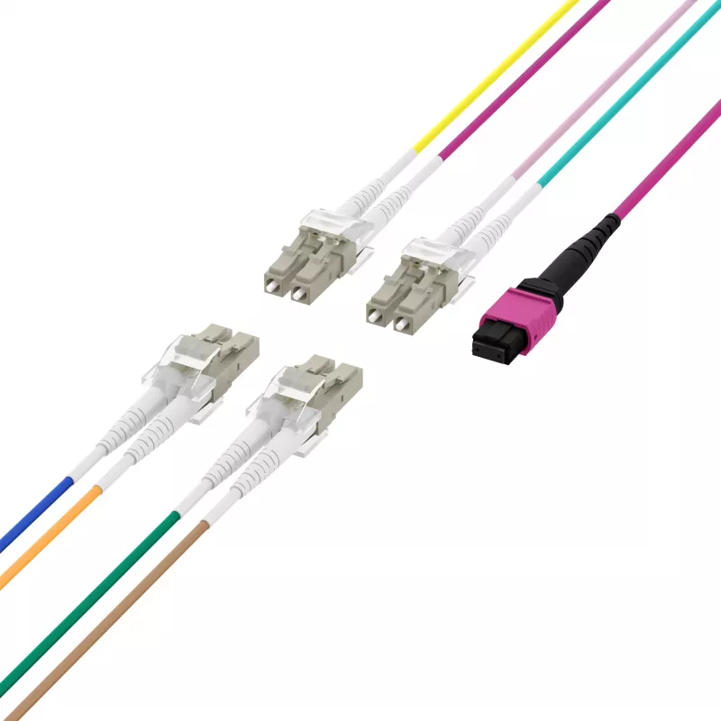EFB ELEKTRONIK MPO-PLUS(F)-LC trunkkabel OM4 8 vezels type B LSZH erikaviolet 3m
