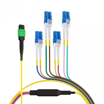 EFB ELEKTRONIK MPO-PLUS/APC(F)-LC trunkkabel OS2 8 vezels Type B LSZH geel 3m