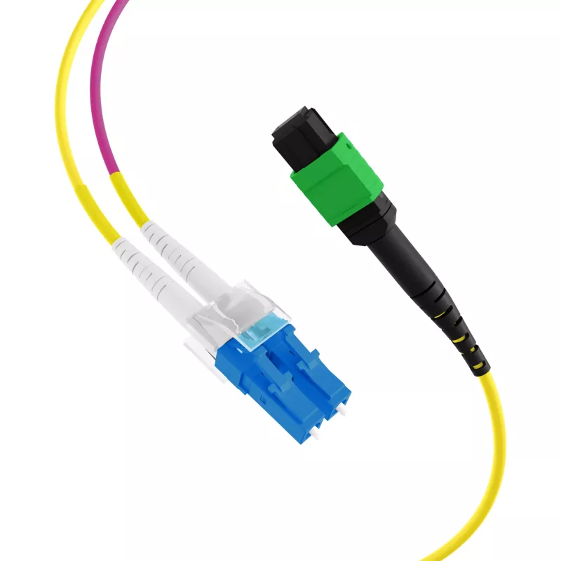 EFB ELEKTRONIK MPO-PLUS/APC(F)-LC trunkkabel OS2 8 vezels Type B LSZH geel 3m
