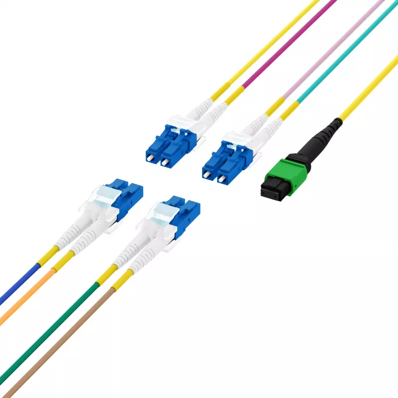 EFB ELEKTRONIK MPO-PLUS/APC(F)-LC trunkkabel OS2 8 vezels Type B LSZH geel 3m