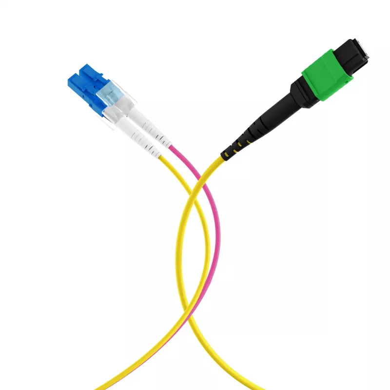 EFB ELEKTRONIK MPO-PLUS/APC(F)-LC trunkkabel OS2 8 vezels Type B LSZH geel 3m