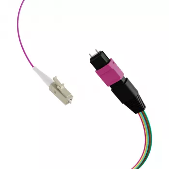 EFB ELEKTRONIK MPO-PLUS(M)-LC fanoutkabel OM4 12 vezels type B LSZH erikaviolet 0,4 m