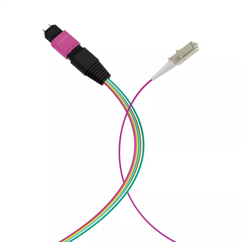 EFB ELEKTRONIK MPO-PLUS(M)-LC fanoutkabel OM4 12 vezels type B LSZH erikaviolet 0,4 m