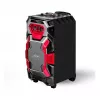 Leicke DJ ROXX TROLLEY PRO draagbaar PA-luidsprekersysteem met Bluetooth, 100W RMS, 10-inch woofer, ledverlichting, trolley, microfoon, afstandsbediening