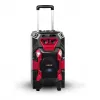 Leicke DJ ROXX TROLLEY PRO draagbaar PA-luidsprekersysteem met Bluetooth, 100W RMS, 10-inch woofer, ledverlichting, trolley, microfoon, afstandsbediening