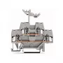 WAGO 280-519 2-aderige Push-in CAGE CLAMP klemmenblok, 2,5 mm², grijs, DIN-railmontage