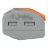 WAGO 222-412 2-aderige verbindingsklem, grijs/transparant, 32A, 400V