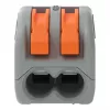 WAGO 222-412 2-aderige verbindingsklem, grijs/transparant, 32A, 400V