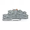 WAGO TOPJOB S N-scheidingsklem met PE, 3-aderig, Push-in CAGE CLAMP, grijs, 2003-6644