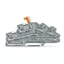 WAGO TOPJOB S N-scheidingsklem met PE, 3-aderig, Push-in CAGE CLAMP, grijs, 2003-6644
