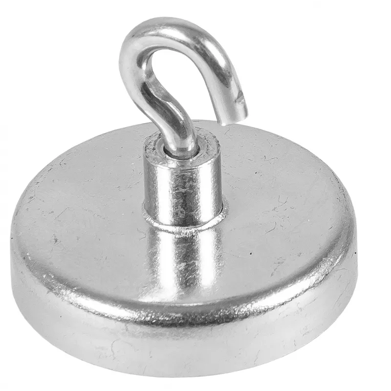 Eichner magneethaken zilver, metaal Ø 3,6 x 1,7 cm, 5 stuks