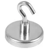 Eichner magneethaken zilver, metaal Ø 3,6 x 1,7 cm, 5 stuks