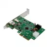 LogiLink PCI Express USB 3.2-kaart, 5 Gbps, 2 externe + 3 interne USB-A-poorten