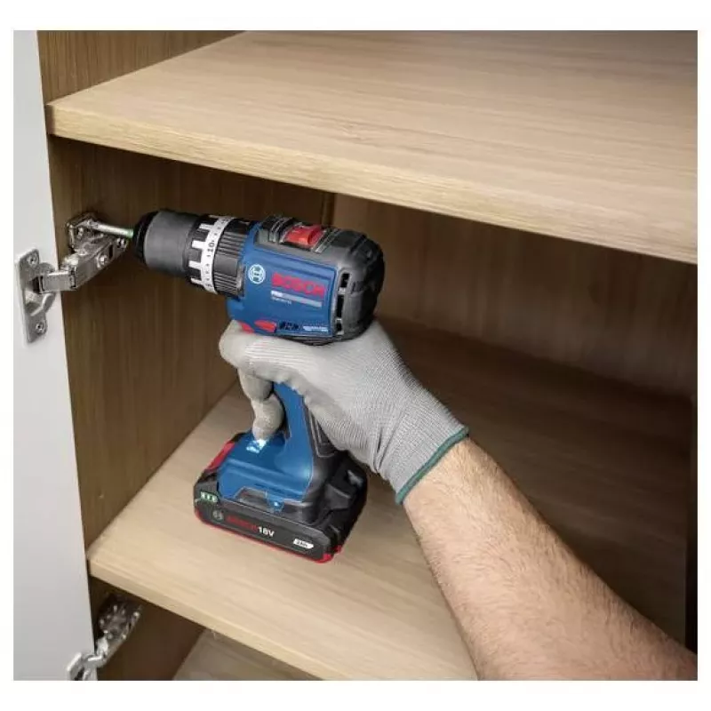 BOSCH Professional GSB 18V-52 accu-slagboorschroevendraaier set met 2 accu's 2,0 Ah, L-Case