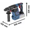 BOSCH POWERTOOLS comboset 18V accu-boorhamerschroefmachine, slagschroevendraaier, boorhamer, haakse slijper (4-delige set)