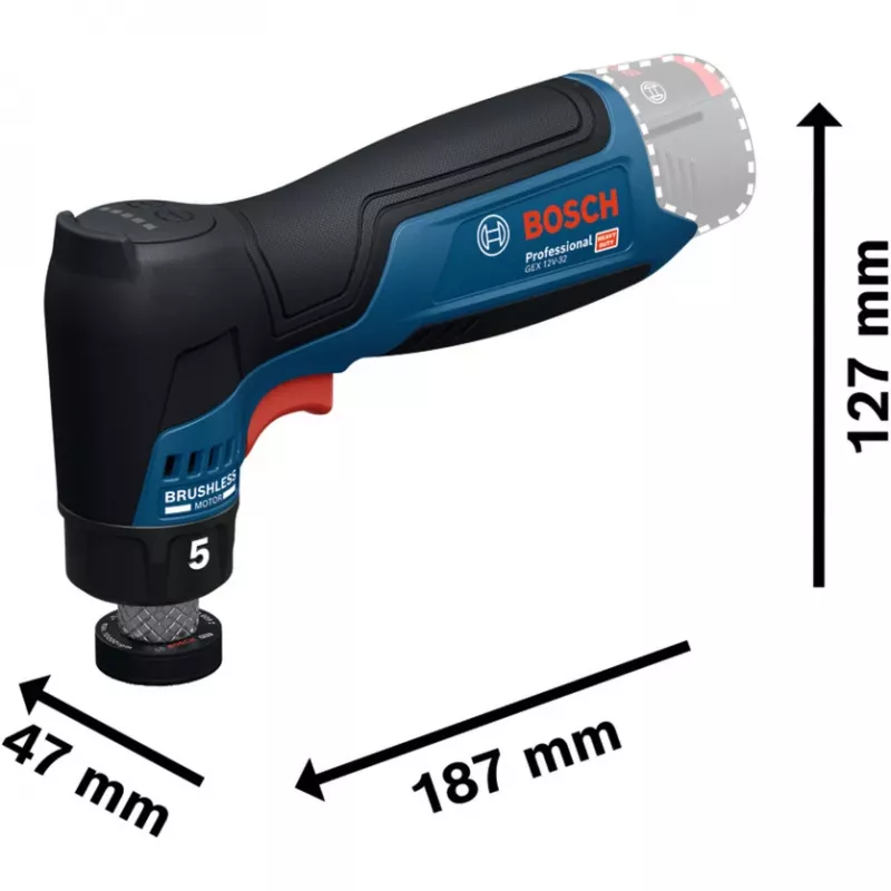 BOSCH PowerTools accu-excenterschuurmachine GEX 12V-32 mm (losse verpakking)