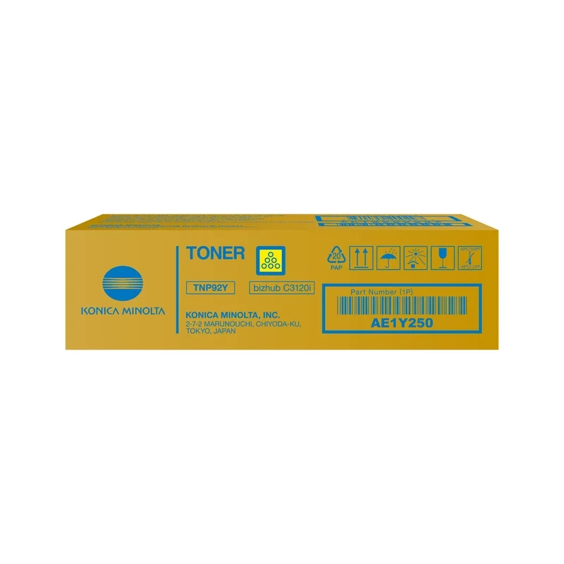 Konica Minolta TNP-92Y gele tonercartridge AE1Y250 voor bizhub C3120i