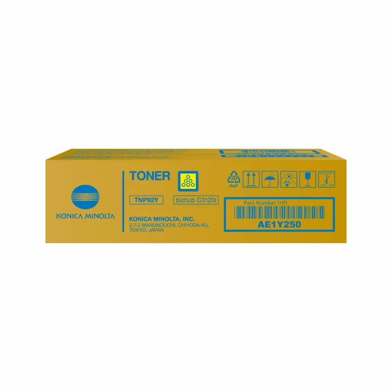 Konica Minolta TNP-92Y gele tonercartridge AE1Y250 voor bizhub C3120i