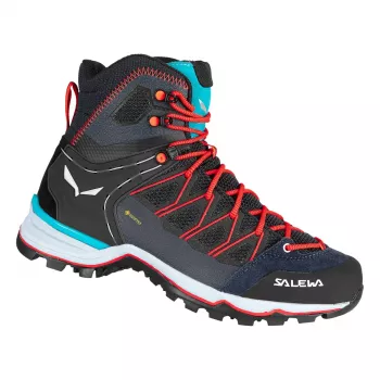 Salewa Mtn Trainer Lite Mid GTX Dames Wandelschoenen Blue Fog/Fluo Coral